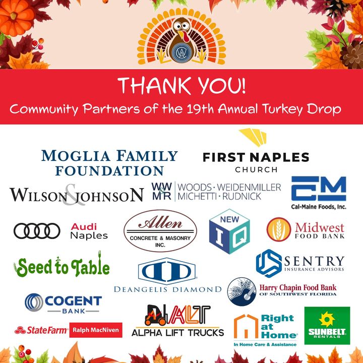 CWA Cares 9 19th Annual Turkey Drop 2023 sponsors